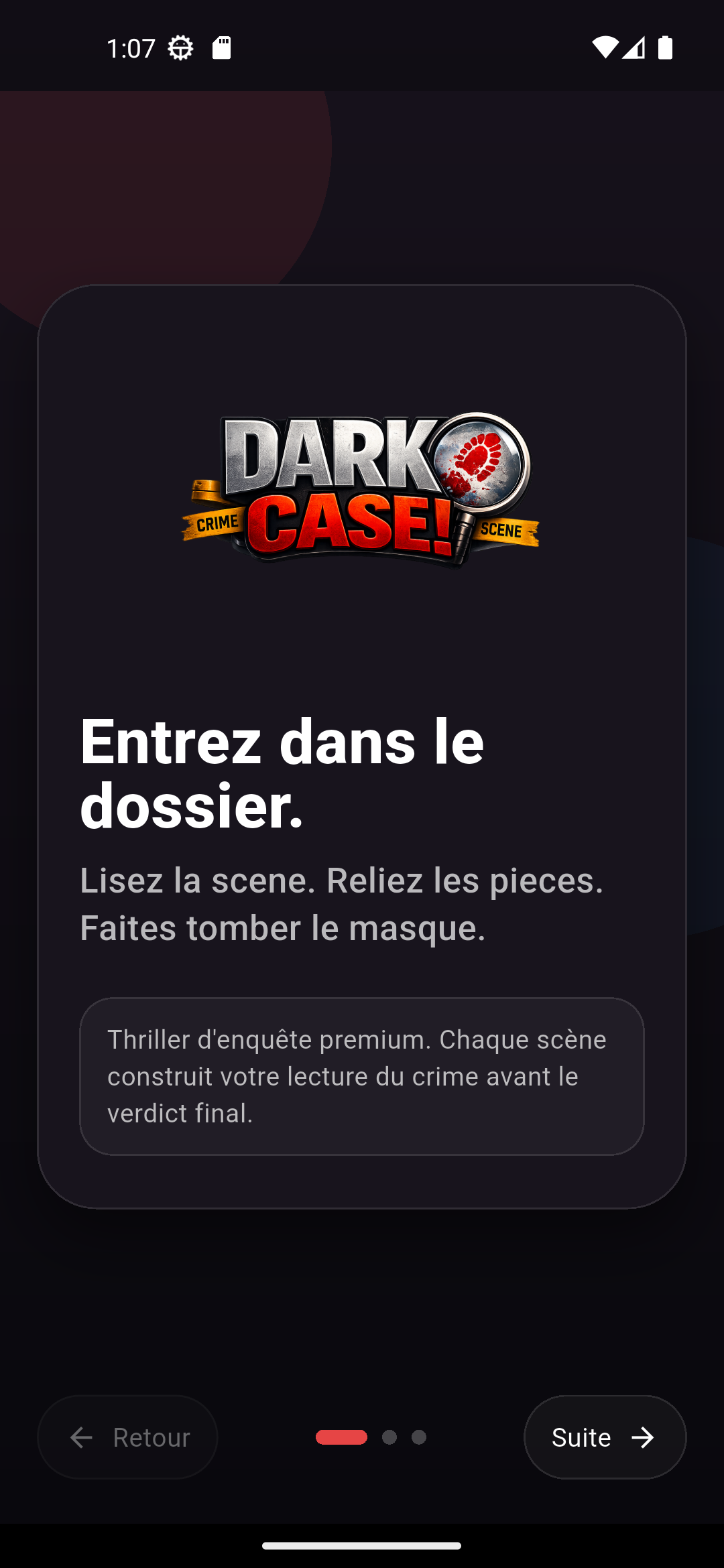 DarkCase — Entrée dossier